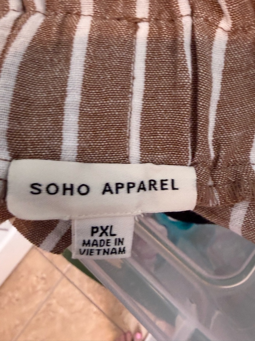 # Petite XL Striped Cropped Beach Pants - Picture 2 of 6